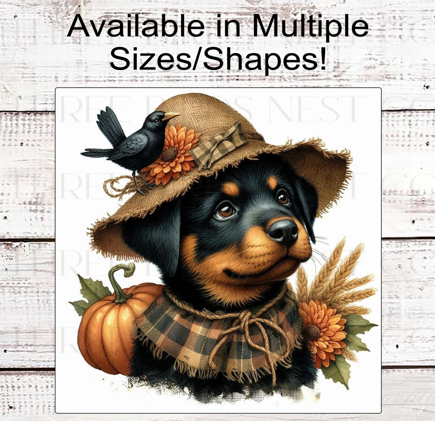 Fall Dog Wreath Sign - Rottweiler Dog - Rottie Lover - Pumpkins Sign - Welcome to Our Patch