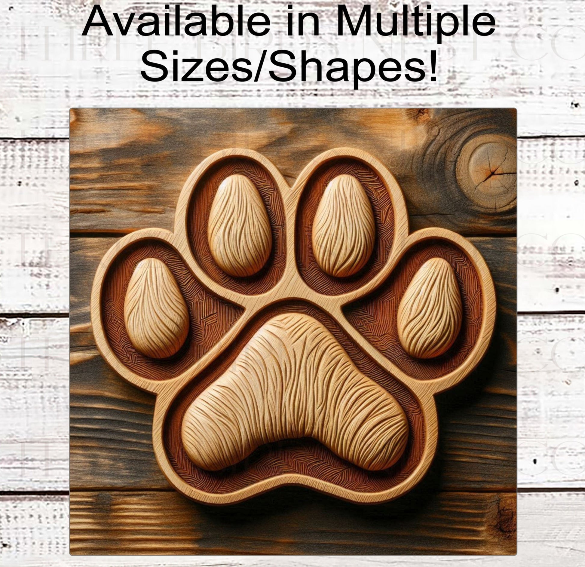 Dog Paw Print Wreath Signs - Cat Wreath Sign - Pet Wreath Sign - Rustic Farmhouse Decor