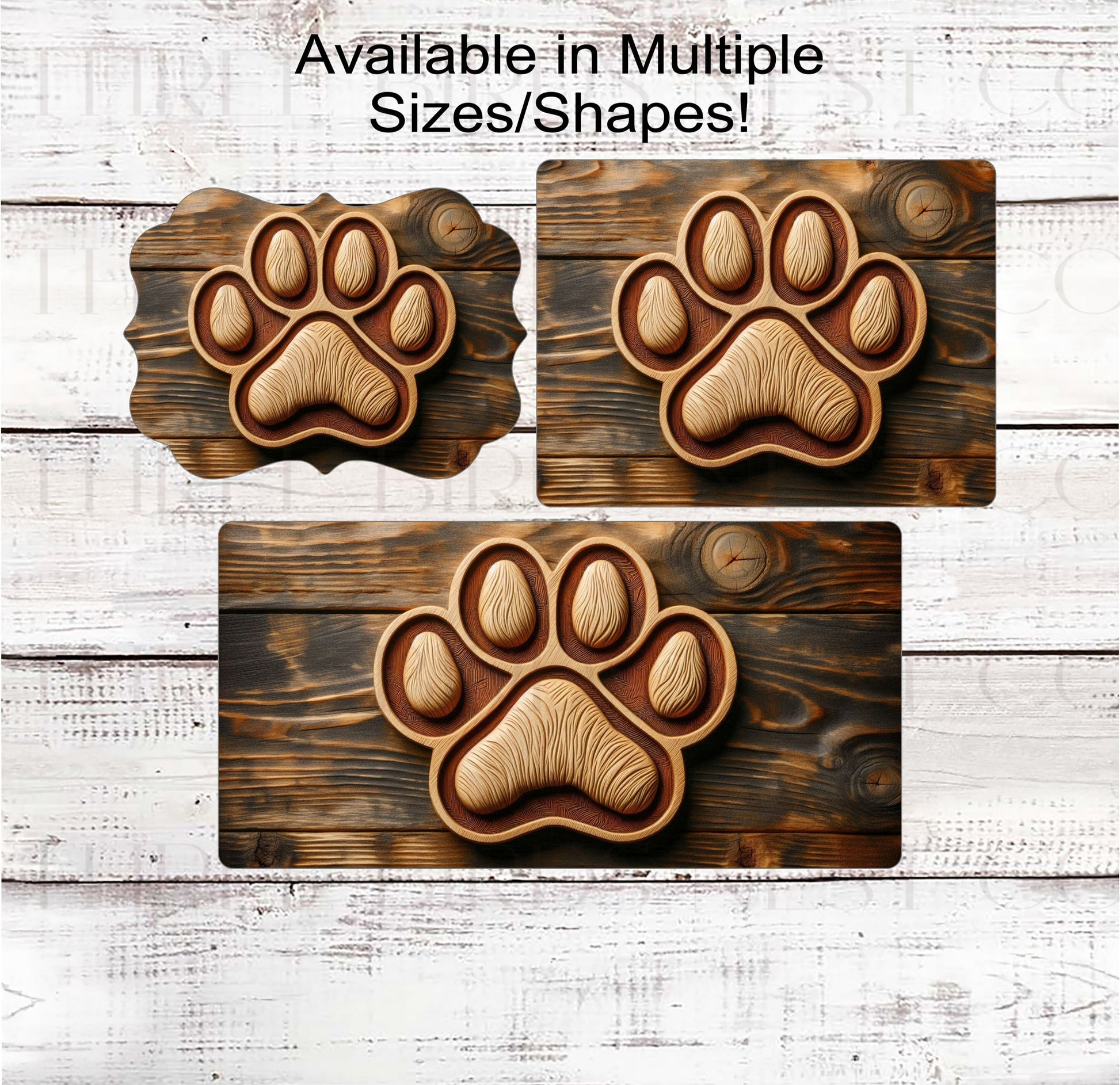 Dog Paw Print Wreath Signs - Cat Wreath Sign - Pet Wreath Sign - Rustic Farmhouse Decor