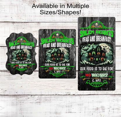 Halloween Wreath Sign - Haunted House - Monsters Decor - Spooky Graveyard - Salem Witch