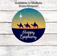 
              The Three Wise Men on camels with the North Star- Happy Epiphany
            