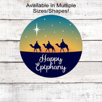 The Three Wise Men on camels with the North Star- Happy Epiphany