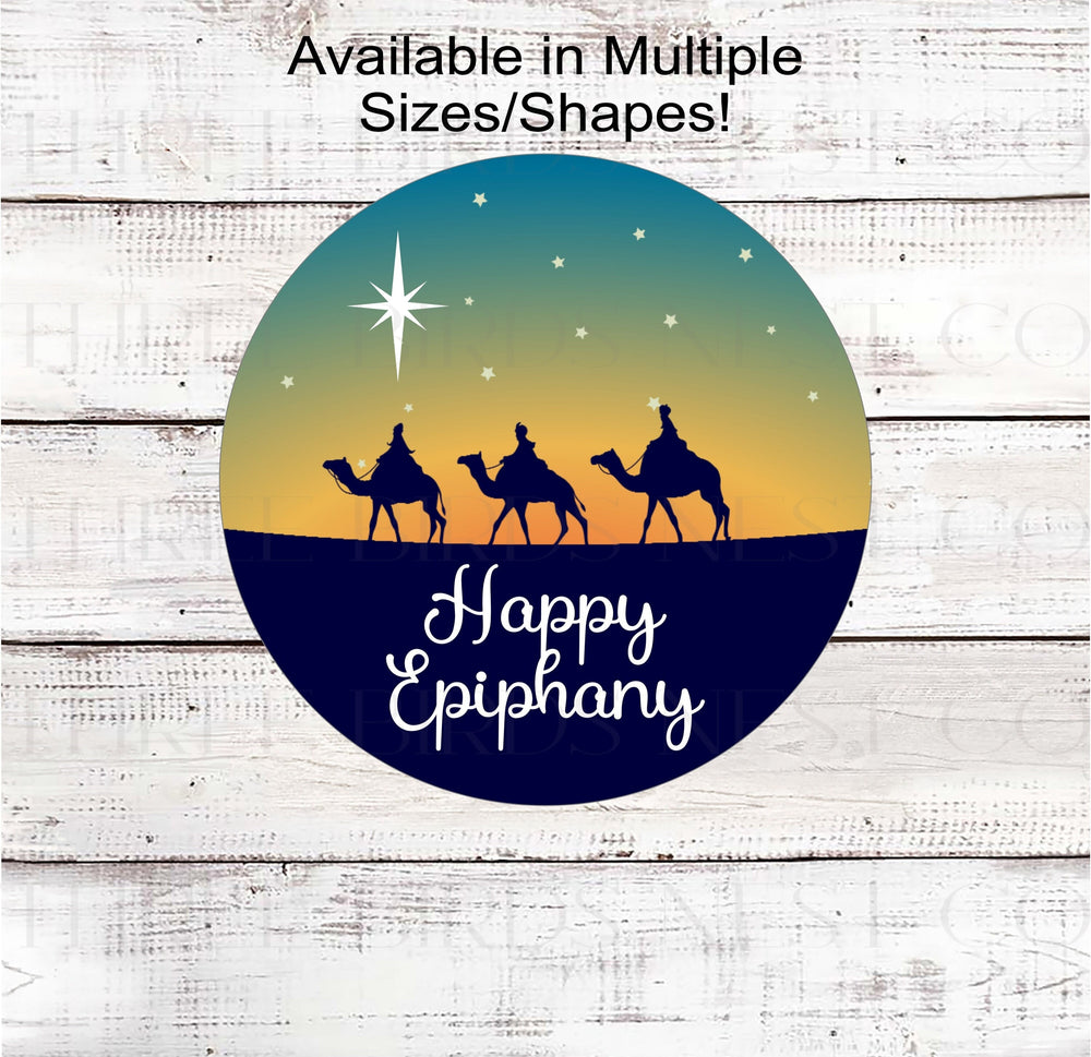 The Three Wise Men on camels with the North Star- Happy Epiphany