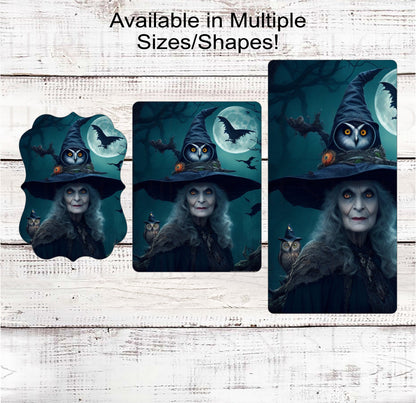 Halloween Witch Wreath Sign - Owl Decor - If the Shoe Fits - Spooky Halloween Decor - Haunted Forest