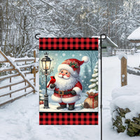 An adorable Santa Claus with his Cardinal bird friend