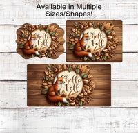 
              Fall Wreath Signs - Fox Lover - Rustic Farmhouse - Sunflowers and Pumpkins - Fall Leaves
            