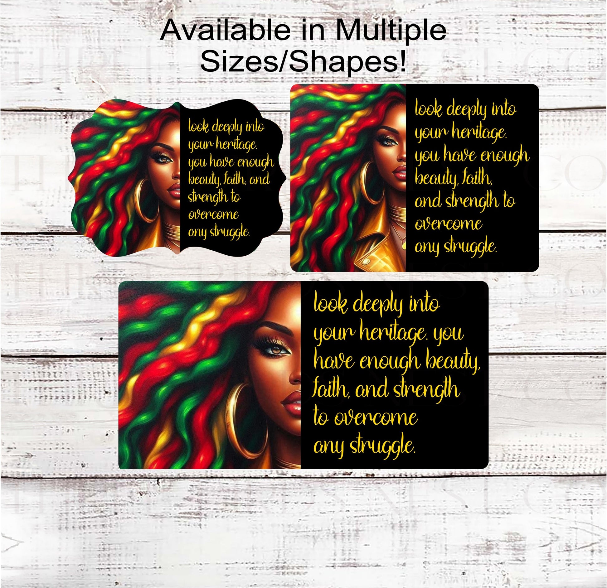 African American Woman Kwanzaa Wreath Sign - Inspirational Decor