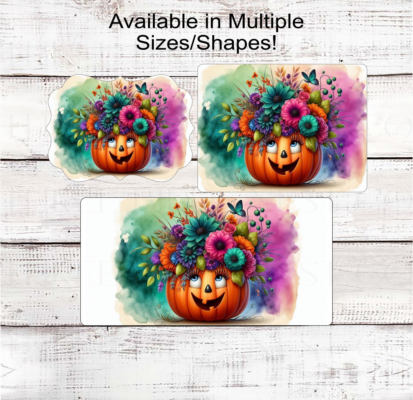 Halloween Jack O Lantern Wreath Sign - Fall Flowers - Cute Pumpkin Decor