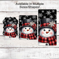 Snowman Sign - Snowman Welcome Sign - Welcome Wreath Sign - Snowflakes Sign - Winter Welcome Sign - Welcome Wreath Signs