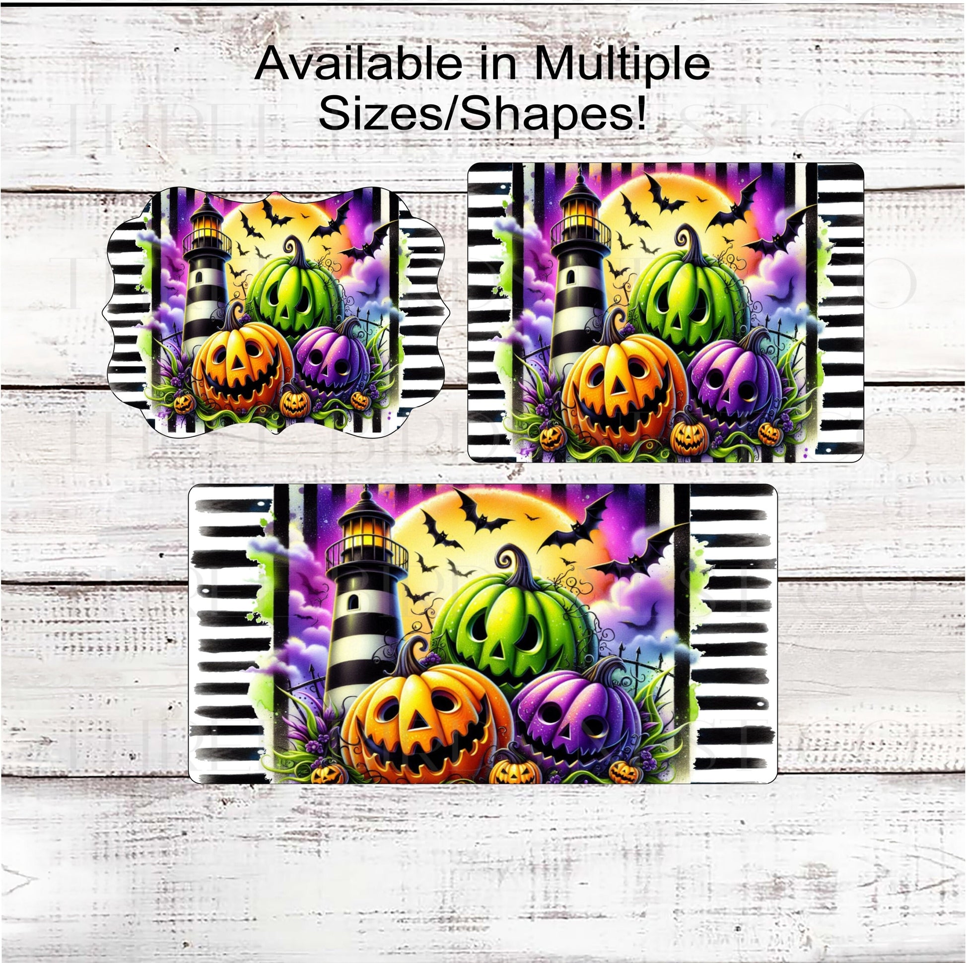 Halloween Jack O Lantern Wreath Sign, Beach Halloween, Lighthouse Decor