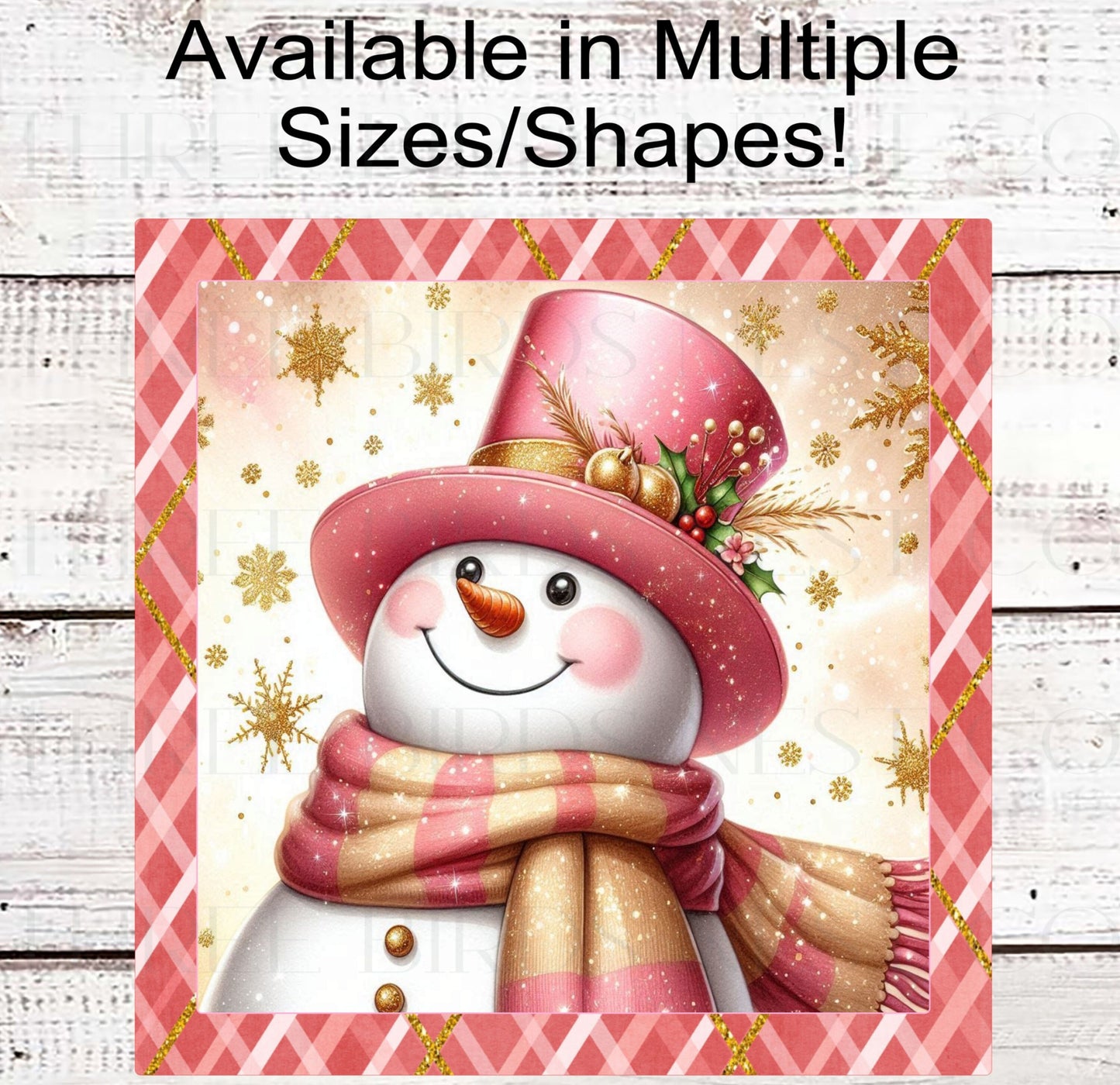 Snowman Wreath Sign - Pastel Christmas - Winter Welcome