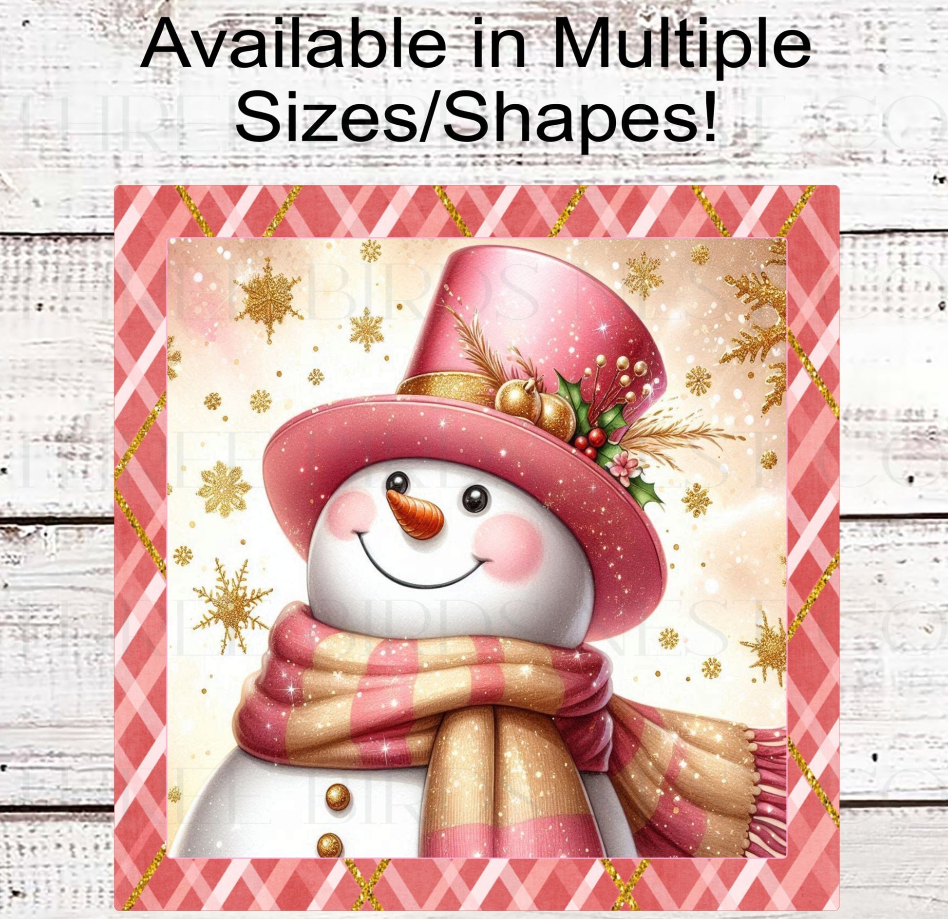 Snowman Wreath Sign - Pastel Christmas - Winter Welcome