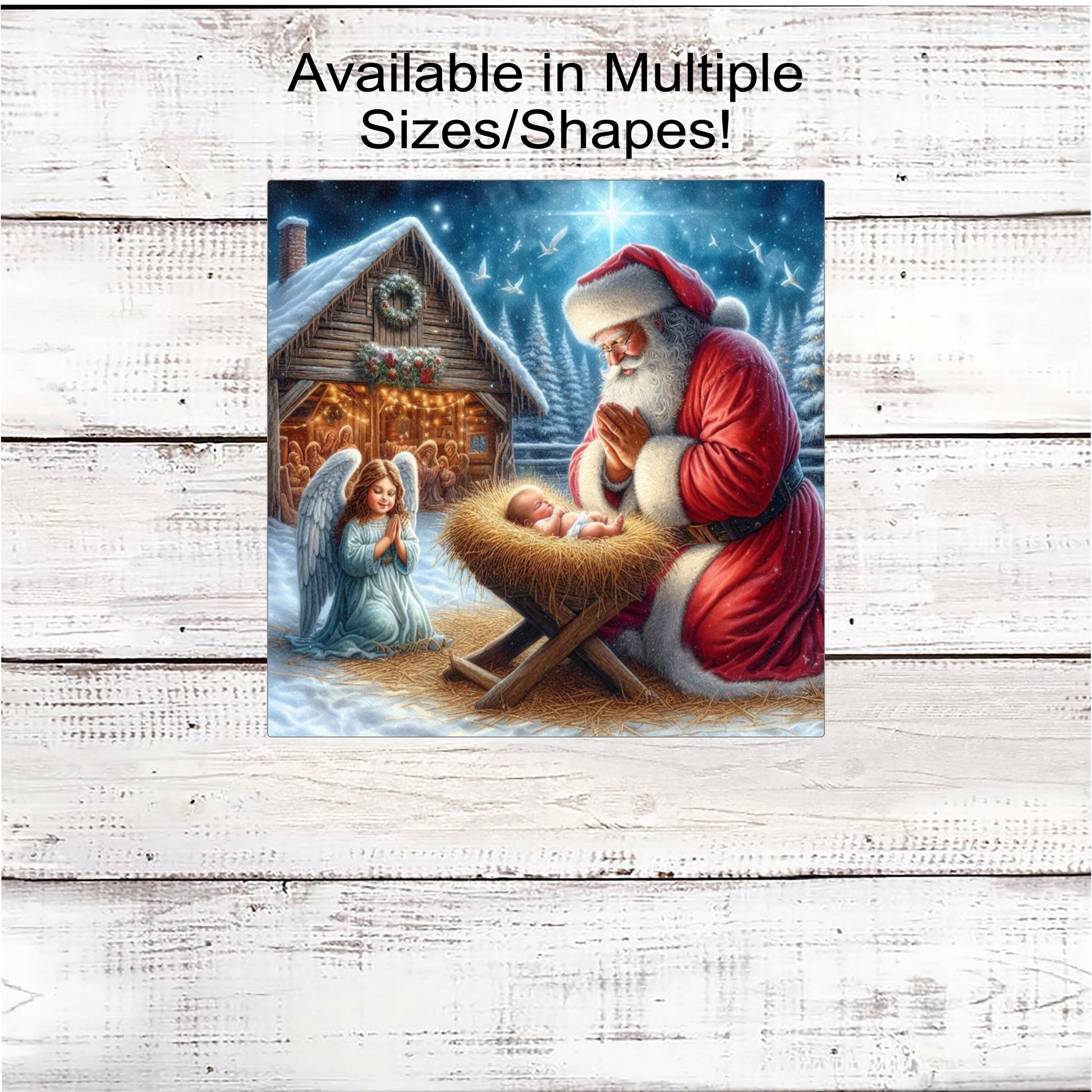 Christmas Wreath Signs - Santa Signs - Jesus Sign - Jesus is the Reason - Nativity Wreath Sign - Religious Sign - Christian Sign