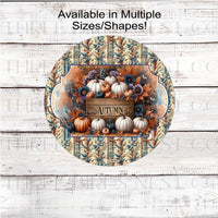 An adorable Fall Wreath Sign featuring beautiful Fall colors with blue and a Welcome message. This ribbon will match Sams Club Fall 2024 Ribbon.