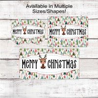 Christmas Wreath Signs - Believe in the Magic Sign - Santa Signs - Santas Sleigh - Reindeer Sign - Christmas Signs - Merry Christmas Sign