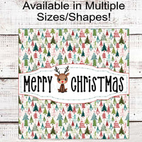 Christmas Wreath Signs - Believe in the Magic Sign - Santa Signs - Santas Sleigh - Reindeer Sign - Christmas Signs - Merry Christmas Sign