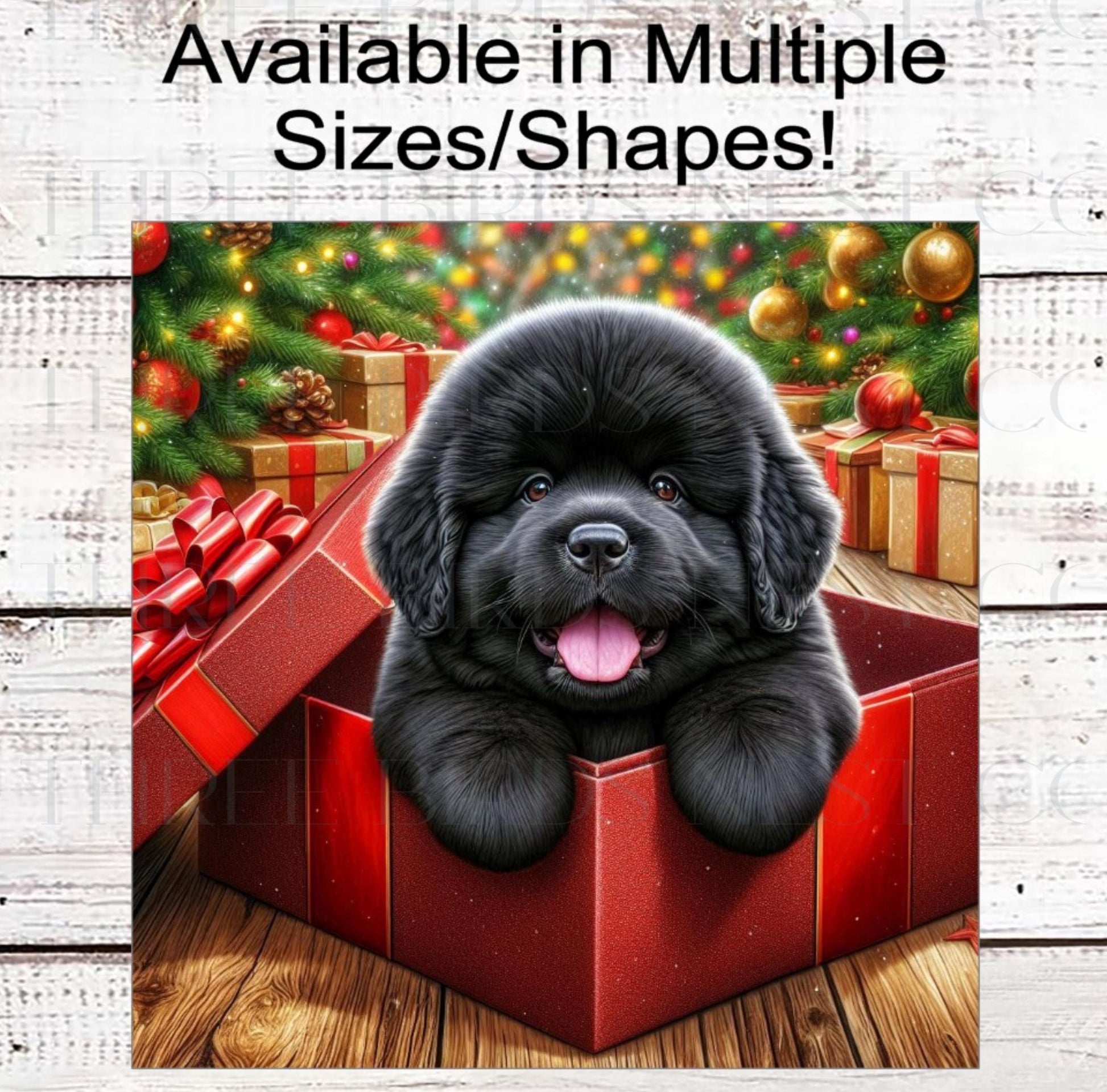 Black Newfoundland Dog Wreath Sign - Everyday Wreath Sign - Newfie Dog Lover - Pet Signs
