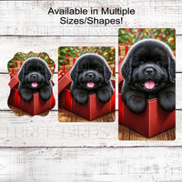 Black Newfoundland Dog Wreath Sign - Everyday Wreath Sign - Newfie Dog Lover - Pet Signs