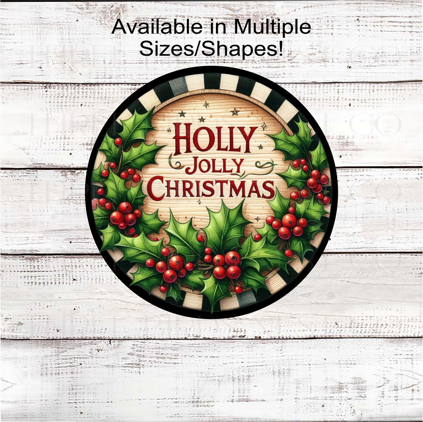 A beautiful Holly Jolly Wreath Sign for Christma