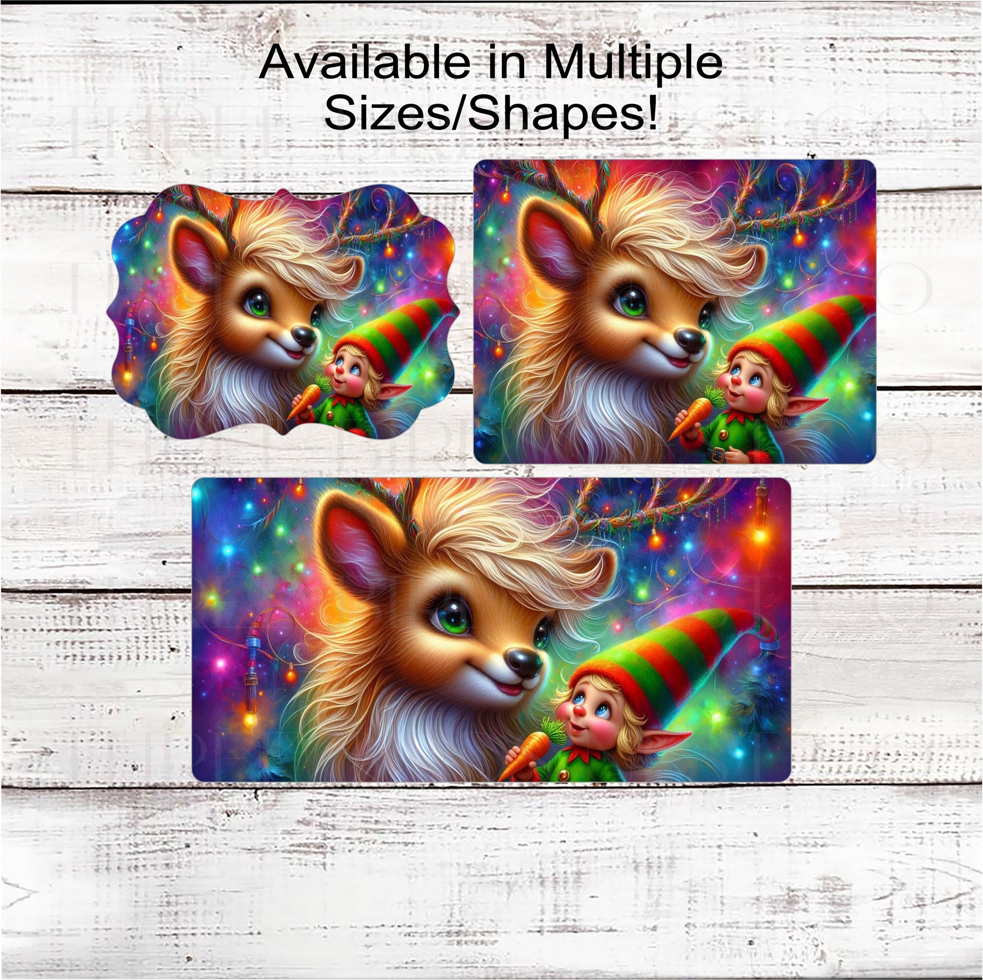 Christmas Reindeer Wreath Sign - Elf Surveillance