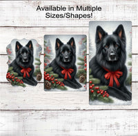 
              German Shepherd Dog Christmas Wreath Signs - Winter Welcome Sign - Dog Wreath Signs
            