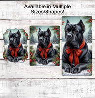 
              Cane Corso Mastiff Dog Christmas Wreath Signs - Winter Welcome Sign - Dog Wreath Signs
            