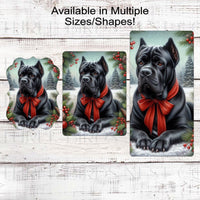 Cane Corso Mastiff Dog Christmas Wreath Signs - Winter Welcome Sign - Dog Wreath Signs