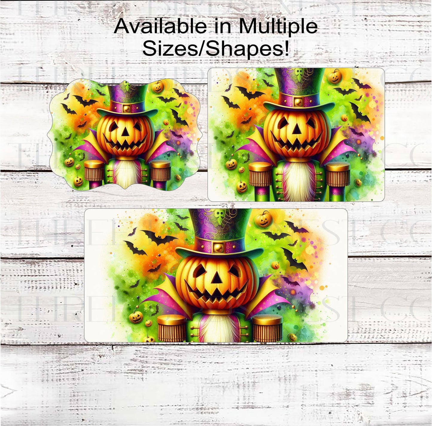 Nutcracker Halloween Wreath Sign - Jack O Lantern - Skeleton Spooky Sign - Macabre Halloween