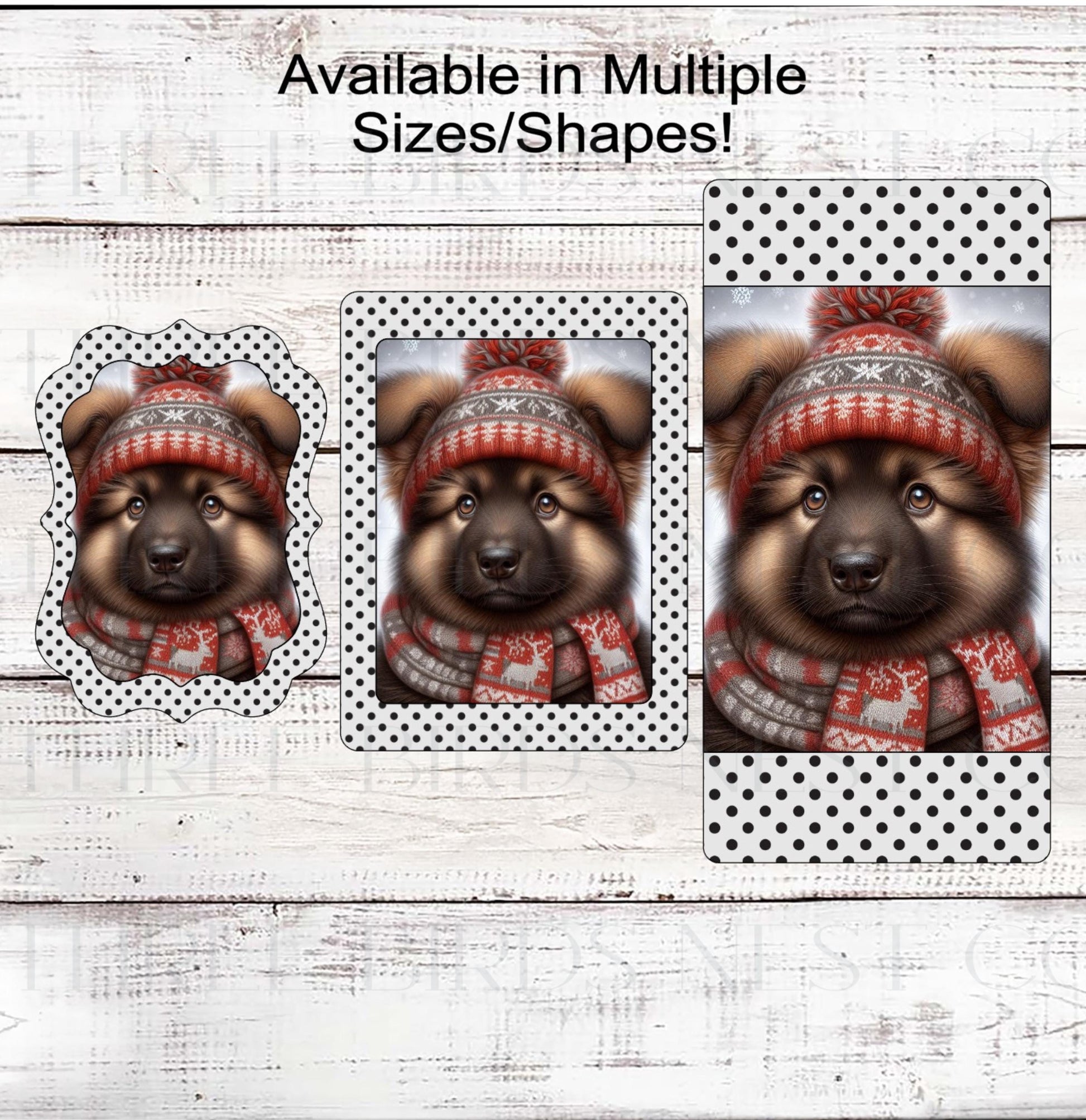 German Shepherd Christmas Wreath Signs - Winter Welcome Sign - Dog Wreath Signs