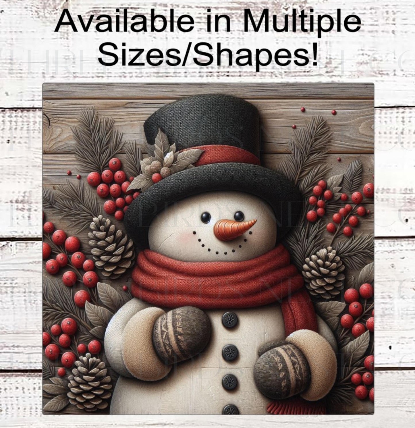 Snowman Lover - Rustic Farmhouse Decor - Christmas Wreath Signs - Winter Welcome Sign