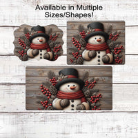 Snowman Lover - Rustic Farmhouse Decor - Christmas Wreath Signs - Winter Welcome Sign