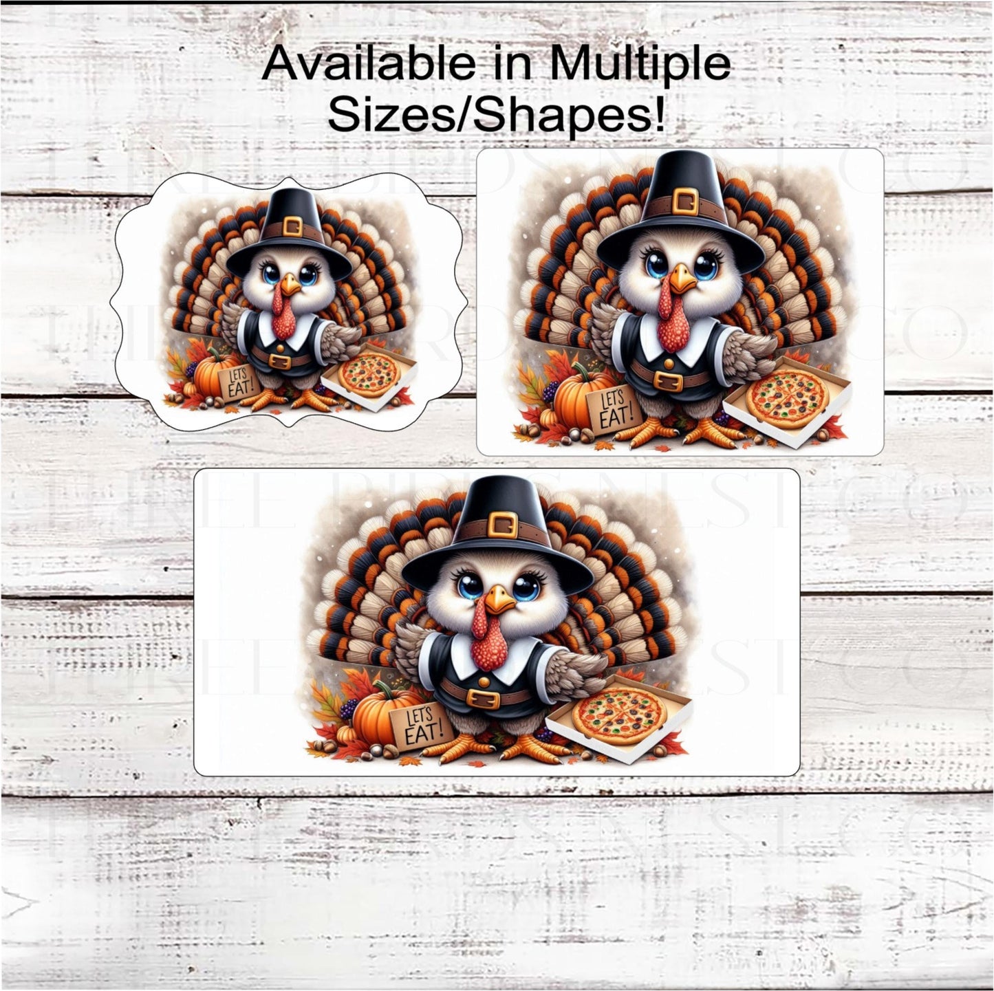 Thanksgiving Turkey Wreath Sign - Fall Pumpkins - Fall Pumpkins - Pizza Sign
