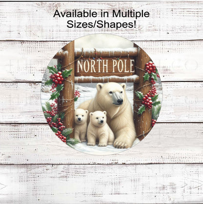 A gorgeous family of Polar Bears at the North Pole.