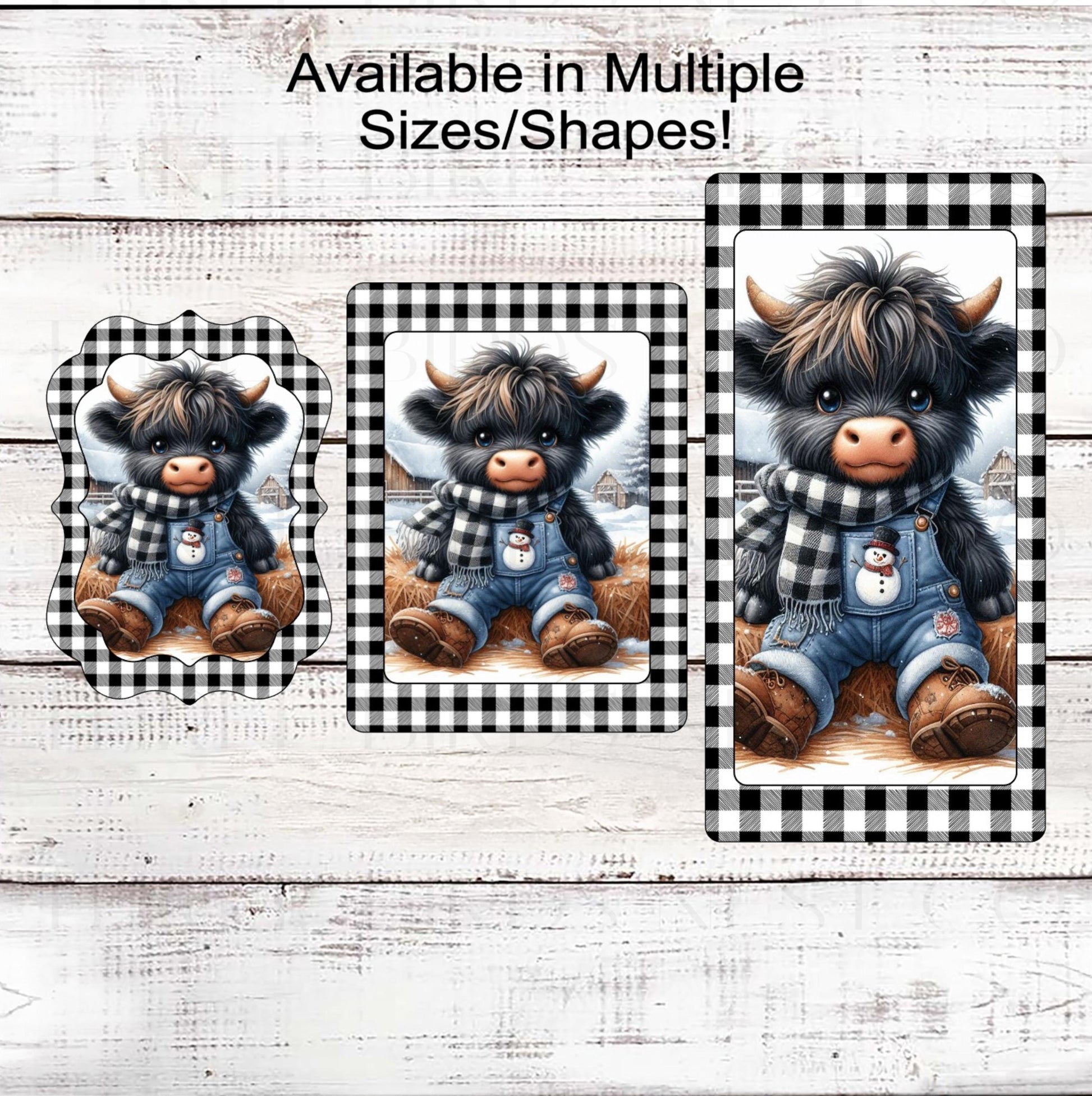 Baby Scottish Highland Cow Sign - Snowman Decor - Rustic Farmhouse - Barn Lover - Better on the Farm
