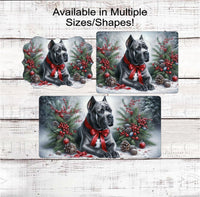 
              Cane Corso Mastiff Dog Christmas Wreath Signs - Winter Welcome Sign - Dog Wreath Signs
            