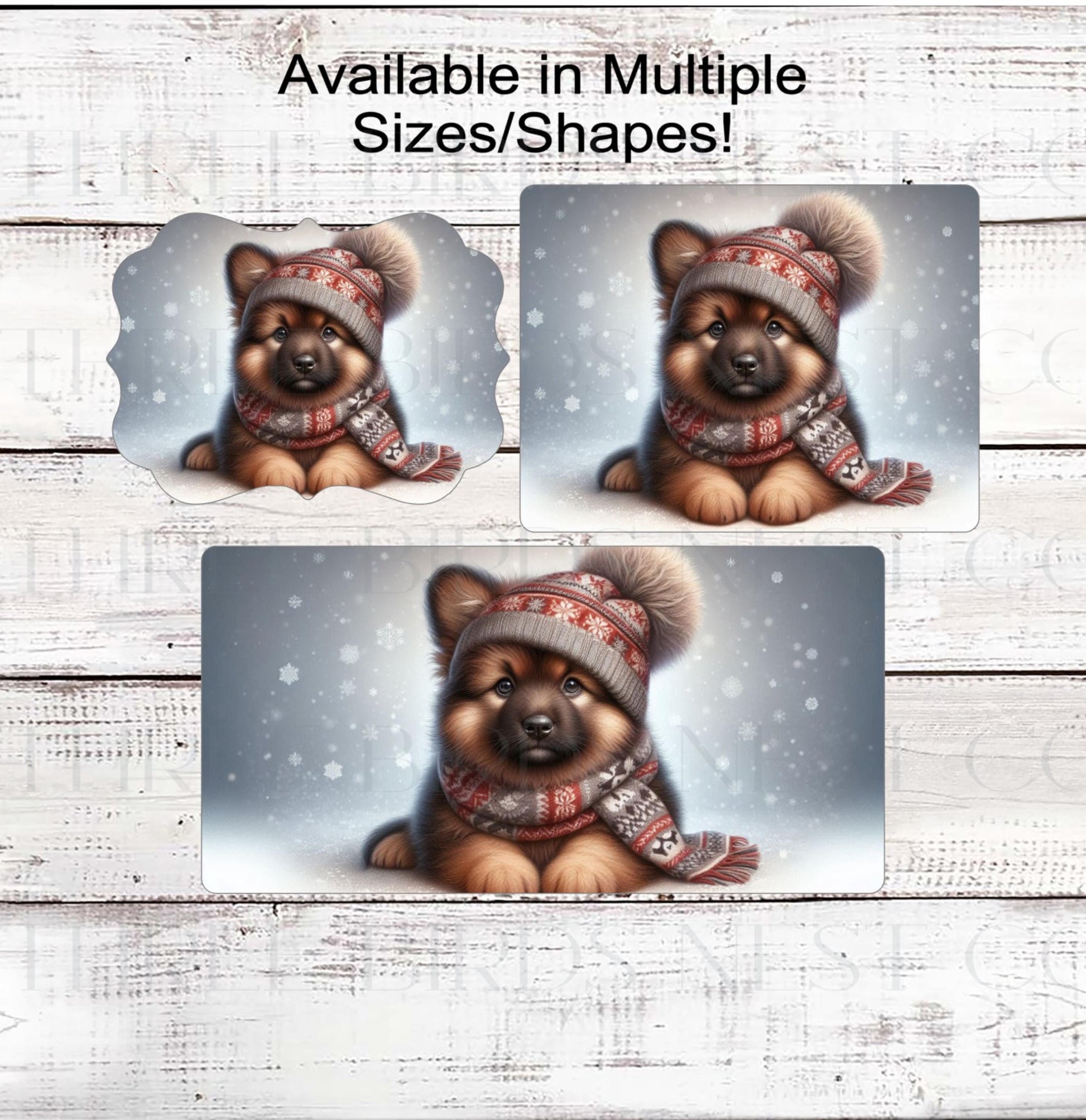 German Shepherd Christmas Wreath Signs - Winter Welcome Sign - Dog Wreath Signs