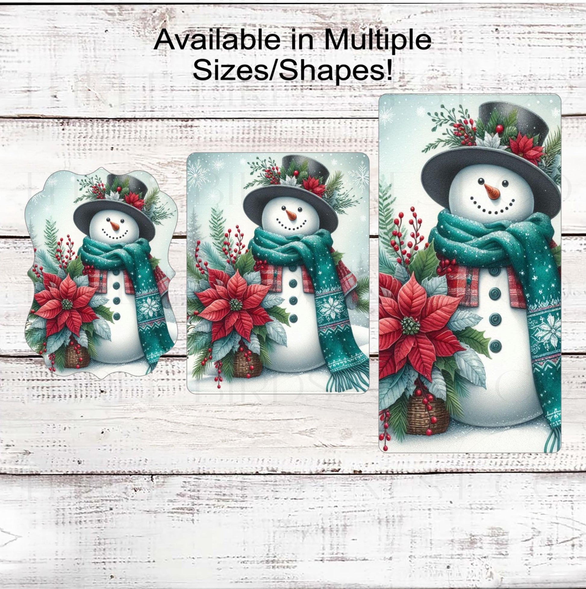 Snowman Wreath Sign - Rustic Christmas - Winter Wonderland