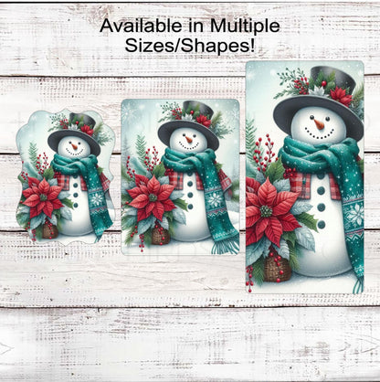 Snowman Wreath Sign - Rustic Christmas - Winter Wonderland