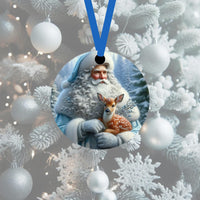 
              A beautiful Father Christmas Ornament with a baby whitetail deer.
            