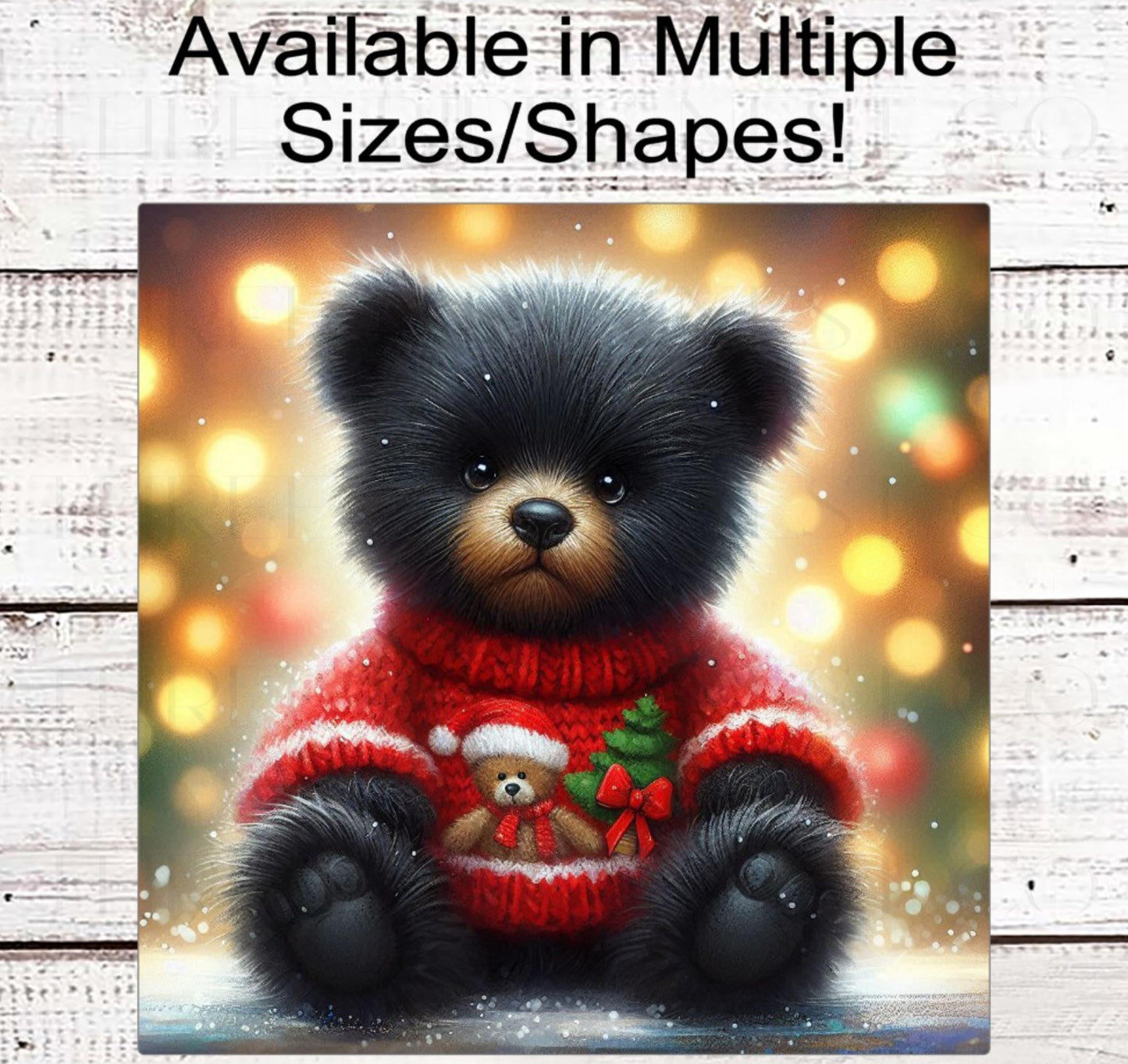Christmas Wreath Signs - Teddy Bear Collector - Toy Sign - Christmas Sweater