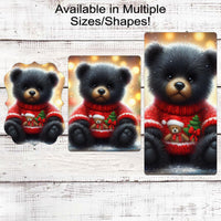 Christmas Wreath Signs - Teddy Bear Collector - Toy Sign - Christmas Sweater