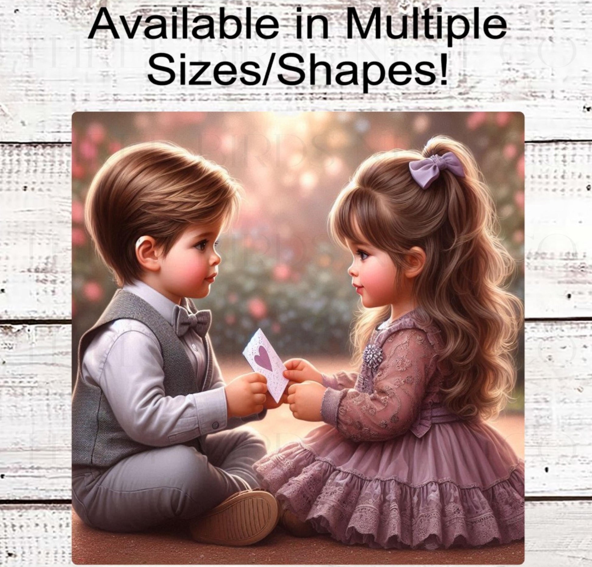 Valentines Day Wreath Signs - Childrens Valentines Card - Love Decor