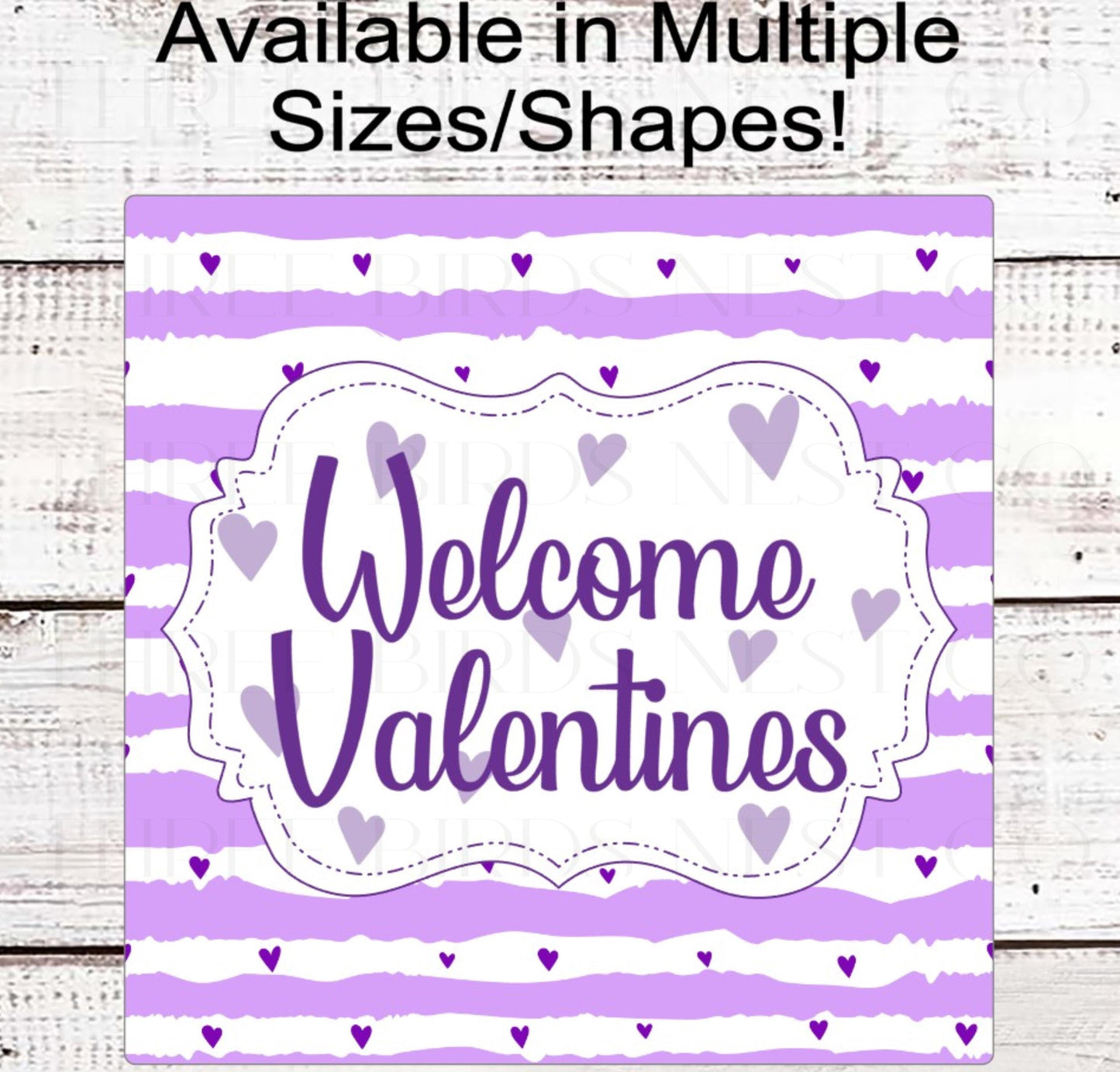 Welcome Valentines Day Wreath Signs - Hearts Decor