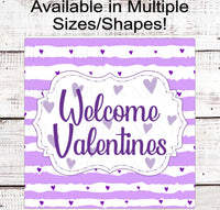 
              Welcome Valentines Day Wreath Signs - Hearts Decor
            