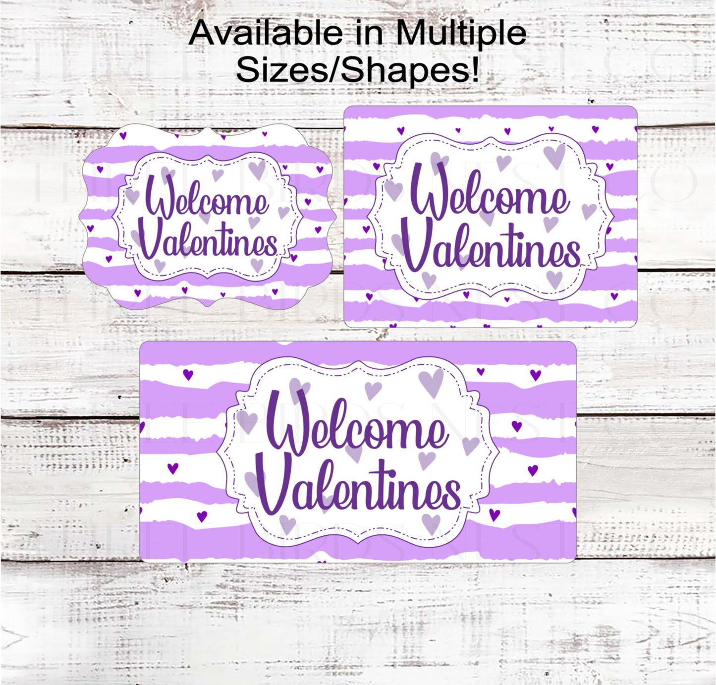 Welcome Valentines Day Wreath Signs - Hearts Decor