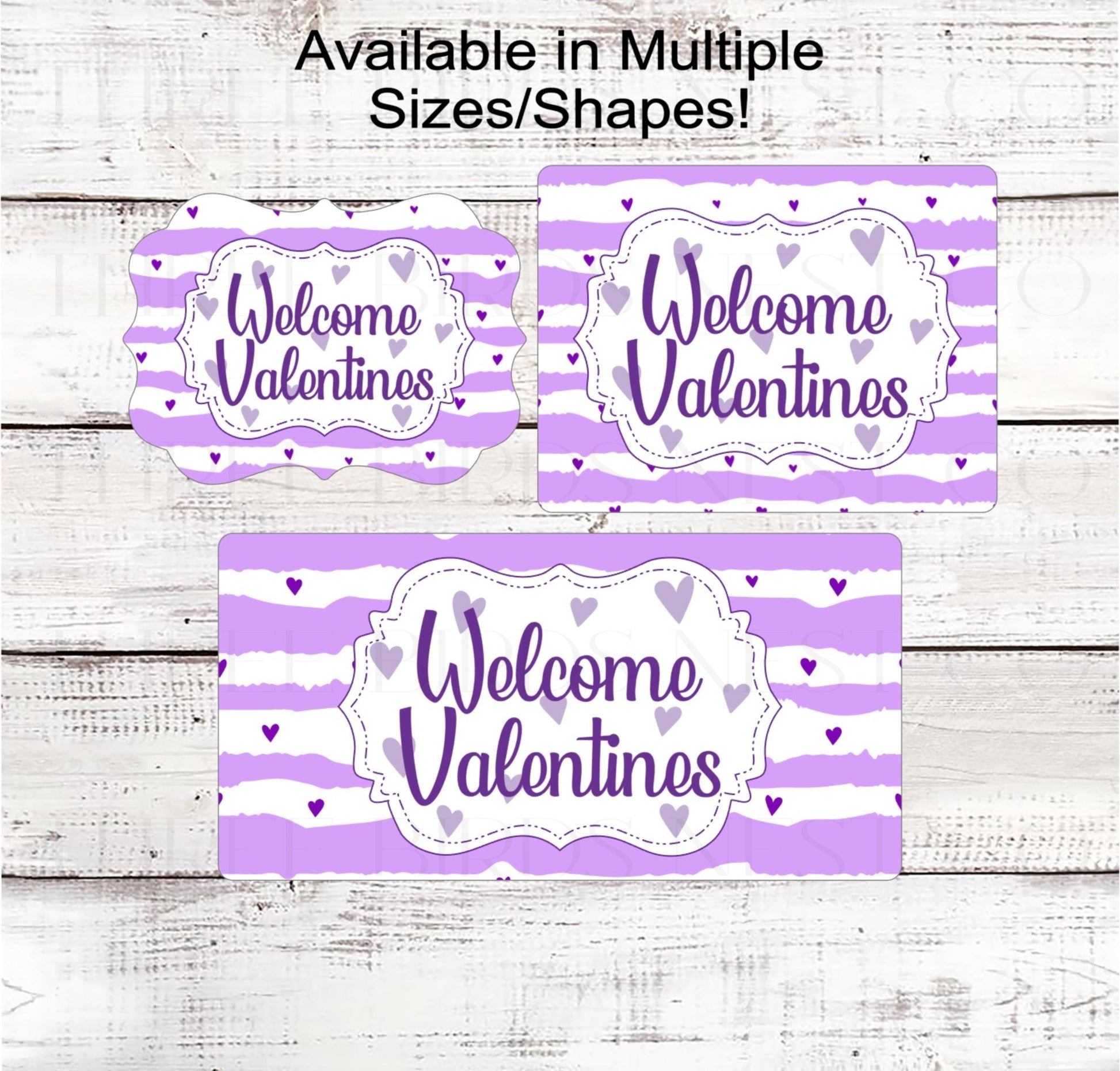 Welcome Valentines Day Wreath Signs - Hearts Decor
