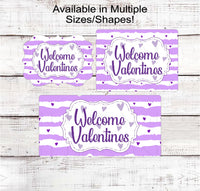 
              Welcome Valentines Day Wreath Signs - Hearts Decor
            