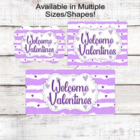 Welcome Valentines Day Wreath Signs - Hearts Decor