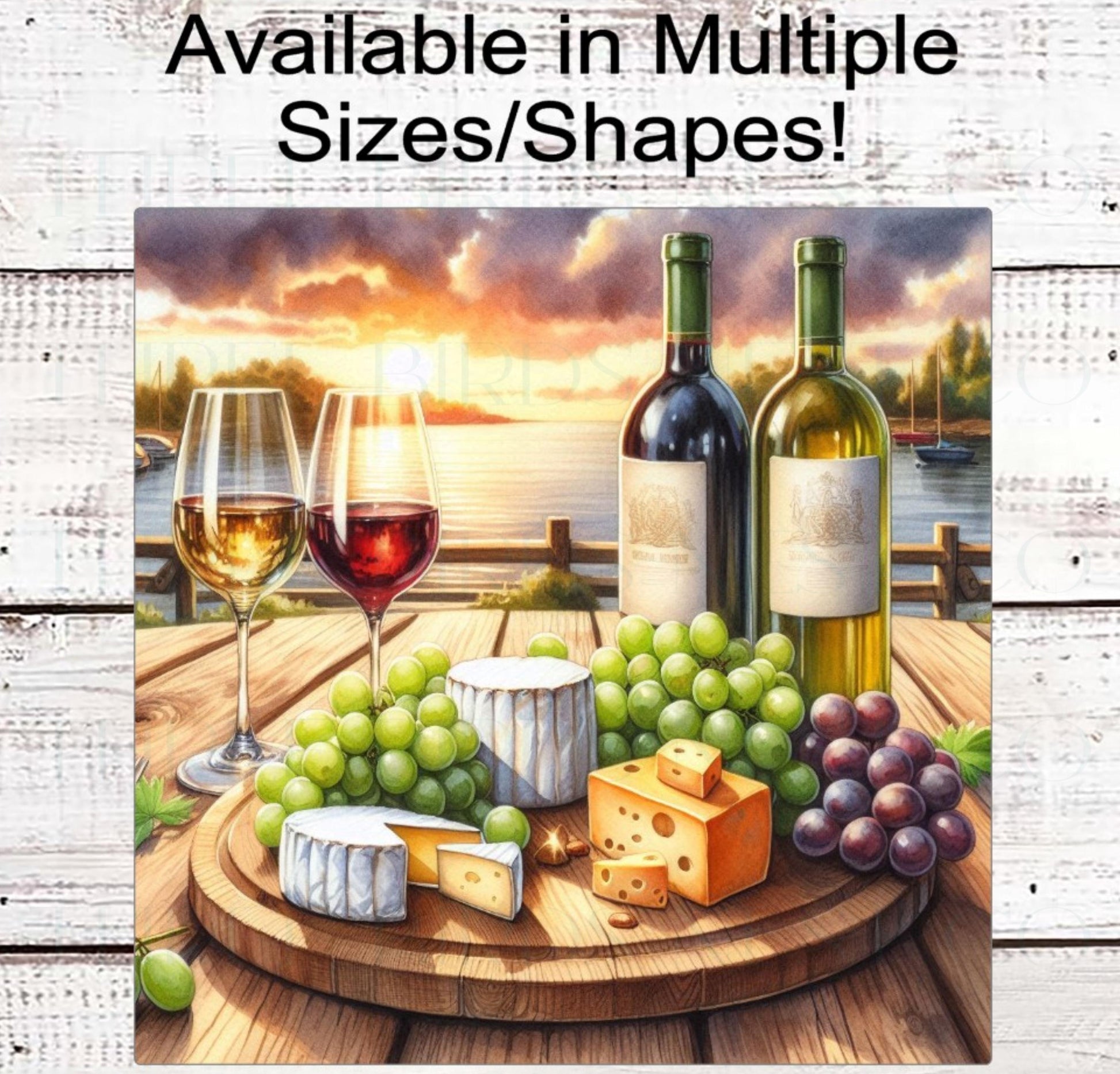 Wine Wreath Sign - Friends Wreath Sign - Wine and Cheese Sign - Charcuterie Sign