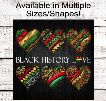 Black History Month - African American Love Wreath Sign - Inspirational Decor